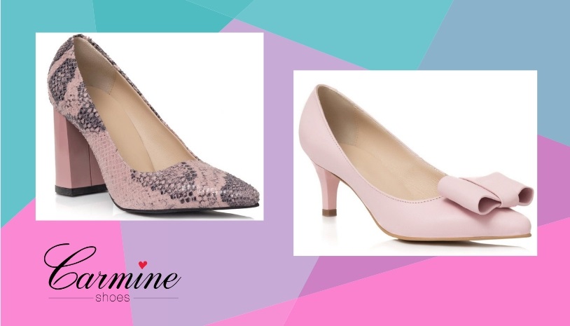 culorile anului 2019 in materie de pantofi - roz pudrat